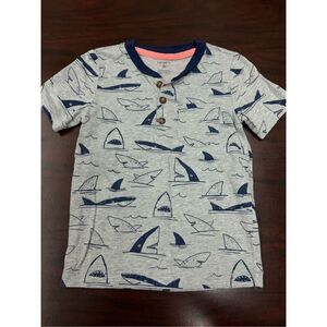 Carter’s Boys 3T Shark Graphic Short Sleeve Grey Tee